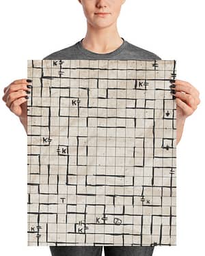 DUNGEON MAP – Poster