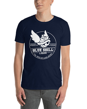 BLUE SHELL LIQUOR – Kurzärmeliges Unisex-T-Shirt