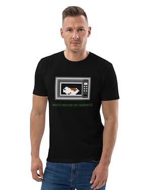 HAMSTER UND MIKROWELLE – Unisex-Bio-Baumwoll-T-Shirt