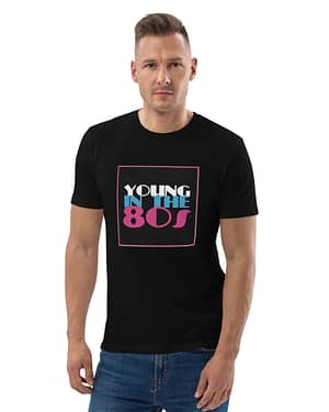 YOUNG IN THE 80S LOGO – Unisex-Bio-Baumwoll-T-Shirt